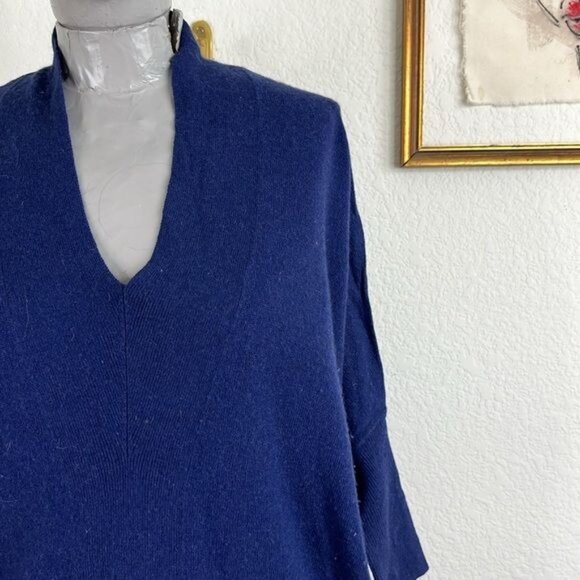 AllSaints Blaze Jumper Cobalt Angora Cashmere - Picture 3 of 7